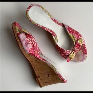 Coach cork wedges